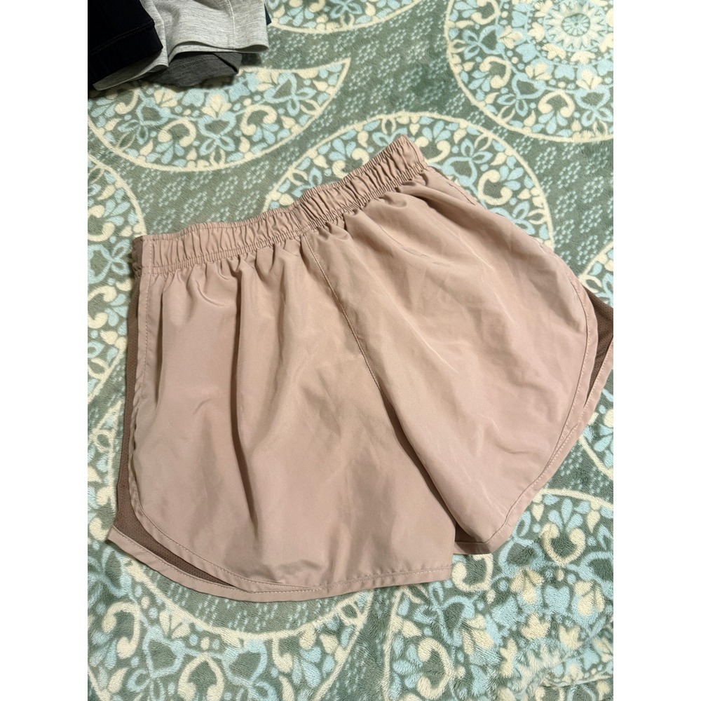 Nike Dri-FIT Womens Running Shorts Mauve Pink Mesh Trim Athletic Size Small